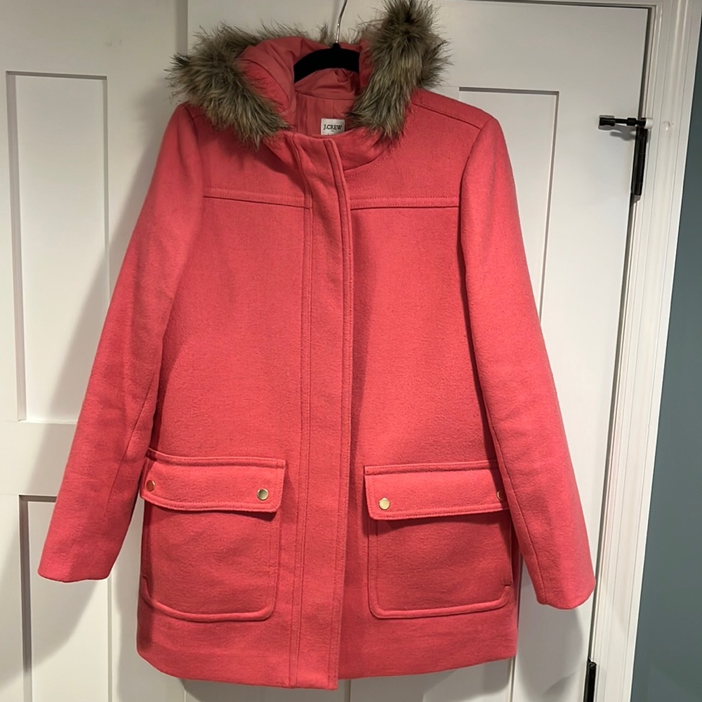 J.Crew Pink Vail Parka with Hood
